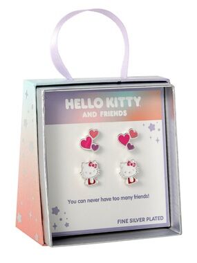 Sanrio Silver Plated Hello Kitty and Friends Stud Earring Set (NWT)